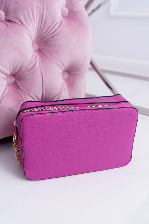 Handbag Over the Shoulder with Gold Chain Fuchsia