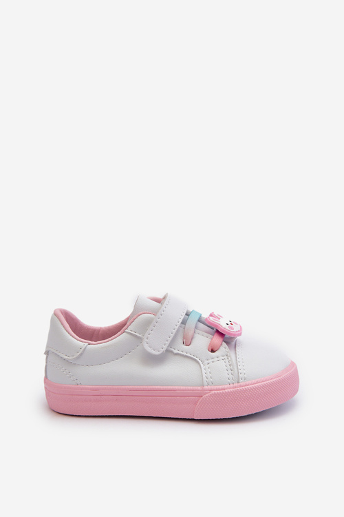 Children's Sneakers Trainers with Velcro White-Pink Pennyn