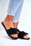 Women's Slides With Bow Black Malaysia