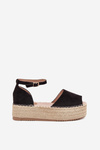 Women's Platform Espadrilles With Braiding Black Selise
