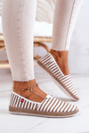 Espadryle Damskie W Paski Slip-on Beżowe Big Star FF276029