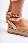 Women's Espadrilles Sandals On The Platform Beige Susane