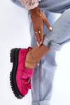 Women's Suede Loafers Moccasins Fuchsia Ramvli