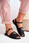 Black Women's Sandals Lu Boo Plaited Felicia