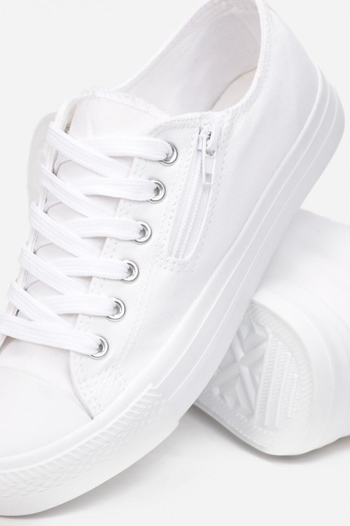 Women's Sneakers With A Zipper White Malani
