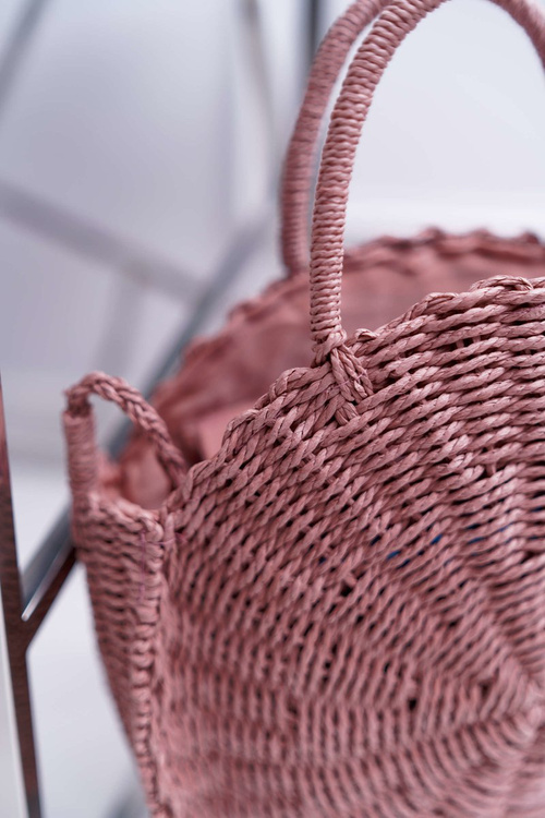 Octario Braided Handbag Pink