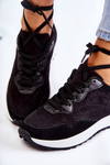Women's Suede Sports Shoes Black Nayla