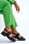 Leather Comfortable Sandals Black Alayah