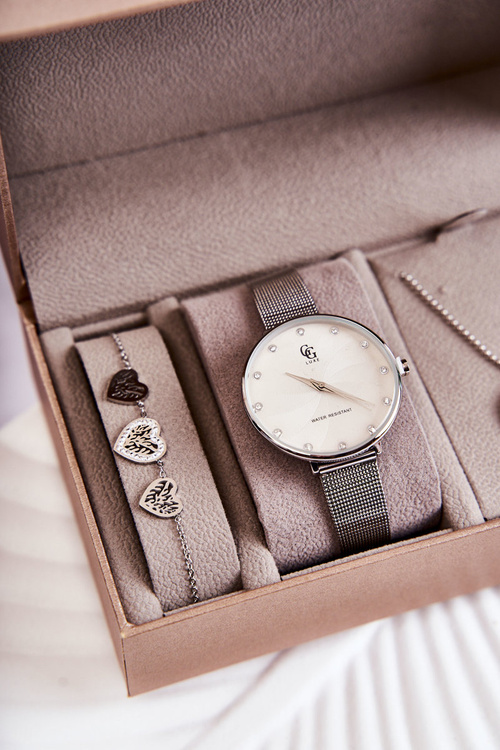 Set of watch and jewelry GG Luxe Silver
