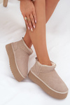 Women's snow boots made of natural suede beige Mairene