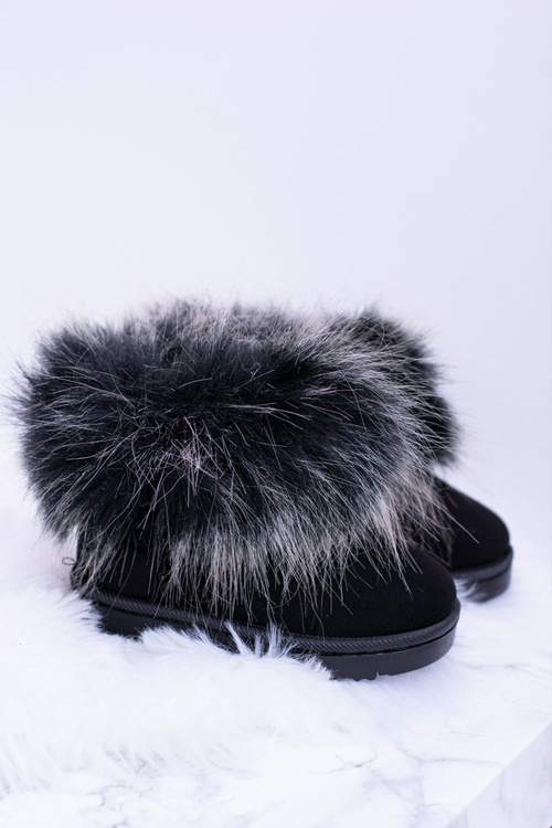Children's Snow Boots With Fur Black Ariana