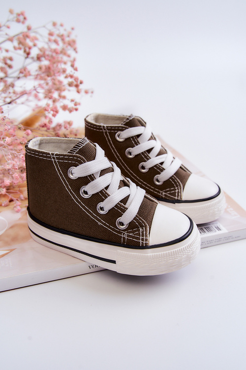 Children's High Sneakers Khaki Filemon