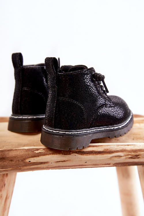 Children's Warm Boots With Zipper Black Betsy