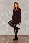 Women's Black Ankle Boots with Chain Detail Tiselo