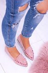 Lu Boo Pink Iridescent Lords Iridescent Jetsuede Spike Suede