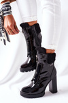 Women’s Ankle Boots Shiny Black Arleston