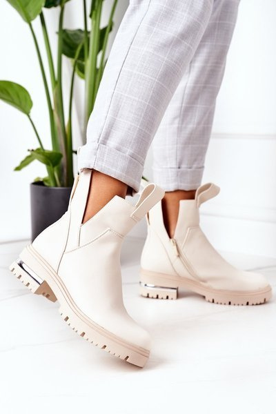 Insulated Chelsea Boots Beige Rock It
