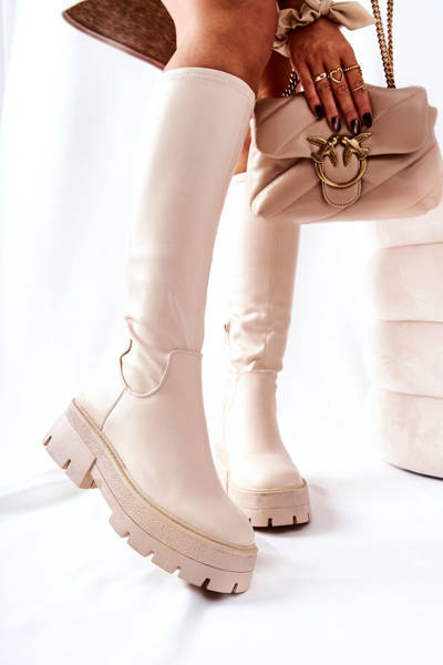 High boots Beige Hemera