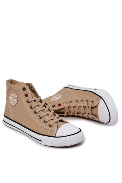Trampki Męskie Wysokie Beżowe Big Star JJ174386
