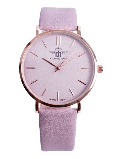 Damski Zegarek Michael John Florence 40mm Różowy Pasek