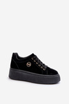 Low Women's Platform Sneakers Black Telirra