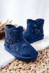 Children's Snow Boots With Fur Navy Kawai