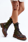 Women's Leather Work Boots Maciejka 06203-09 Multicolor
