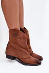 Insulated Cowboy Boots With Heel Camel Sylvette
