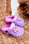 Children's Foam Slides Purple Bow 