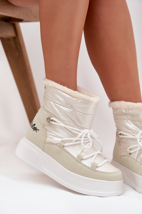 Women's Snow Boots On Platform Lee Cooper LCJ 25 03 3815 White