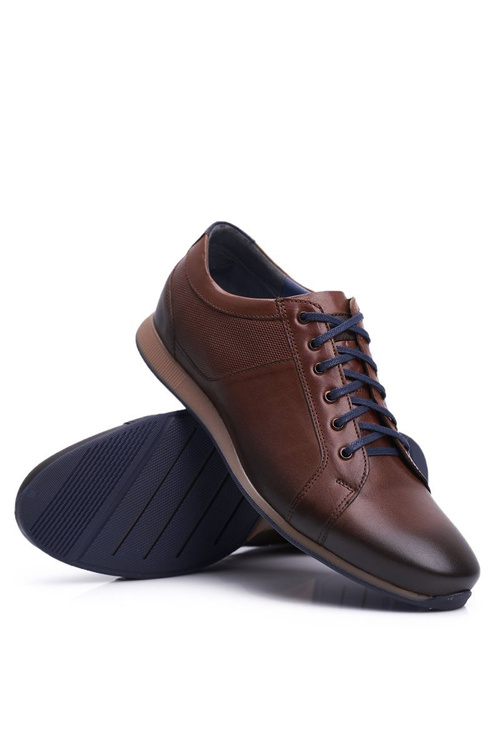 Men's Casual Leather Half Shoes Nikopol Brown 1730