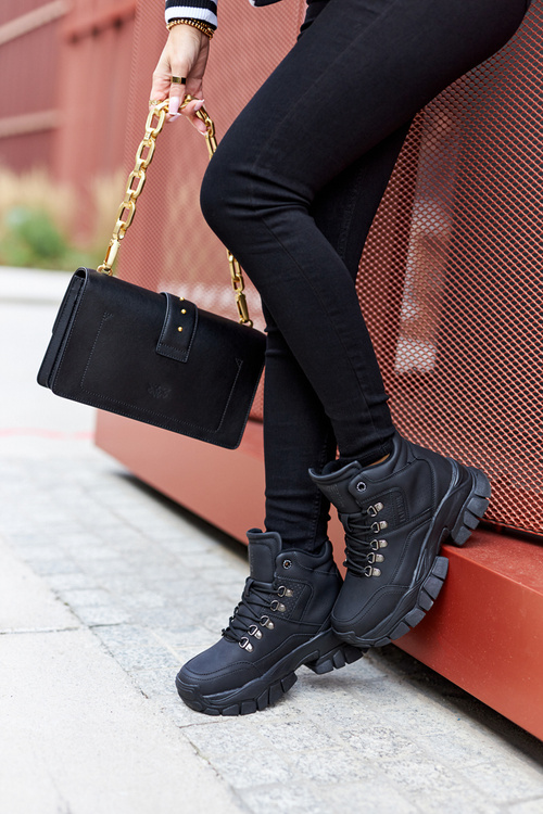 Buty Trekkingowe Wiązane Big Star Czarne II274329