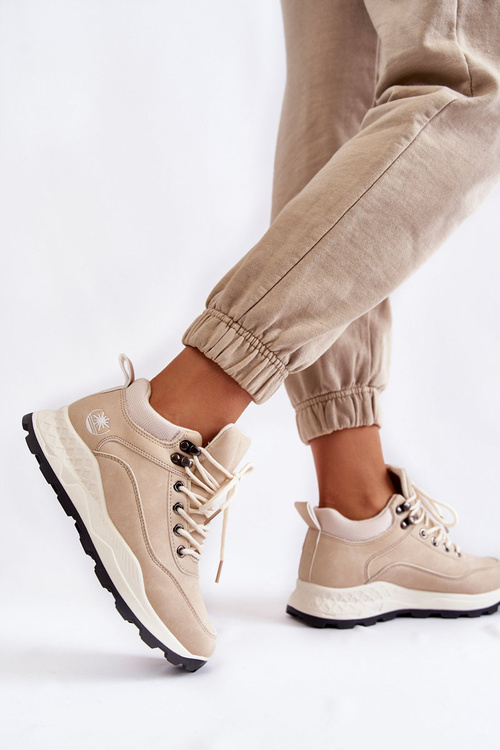 Women's Warm Trekking Shoes Trappers Light beige Otto