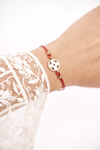 Women's Bracelet Red String Celebrity Gold Clover Clara