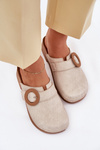 Women's Slippers With Buckle Inblu Beige TF000001