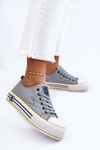 Women's Fabric Sneakers On The Big Star Platform LL274183 Light blue