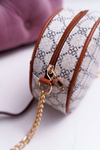 Handbag Chest Round Beige and Brown