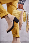 Suede Boots On High Heels With A Zipper Light Beige Sevione