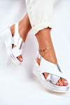 Women’s Sandals On Wedge Sergio Leone White SK328