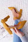 Women's Stiletto pumps Yellow Domine