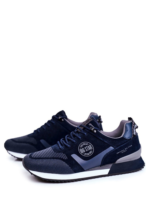 Sportowe Męskie Buty Sneakersy Big Star Granatowe GG174547