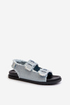 Blue Women's Embellished Denim Sandals Irmale