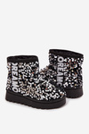 Kids Snow Boots insulated with Sequins Black-Silver ERebbica