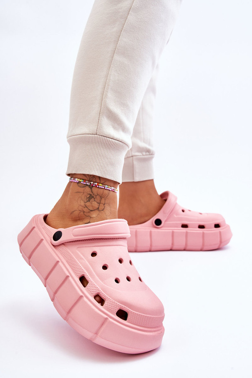 Women's Foam Platform Crocs Pink Beckett