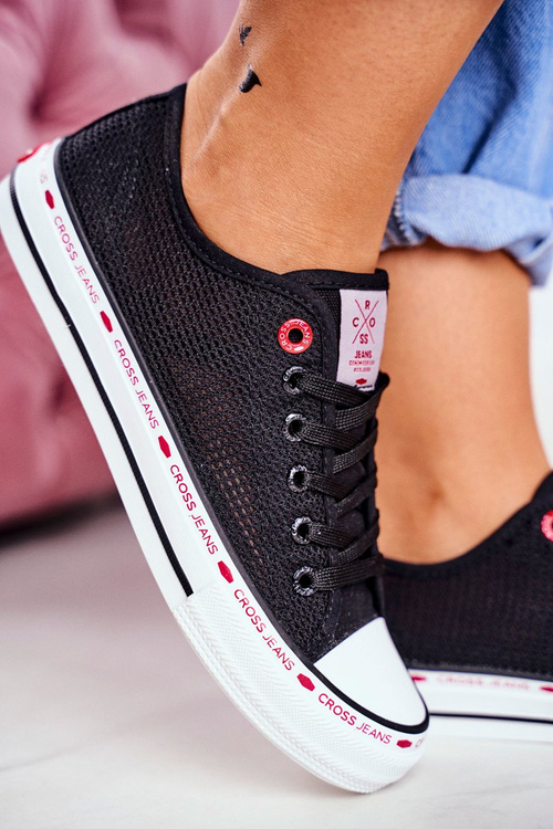Cross Jeans Women's Sneakers Black Mesh FF2R4015C