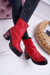 Maciejka Leather Women's Boots Red 04216-08/00-3