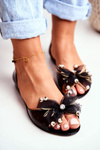 Rubber Ballerinas With Bow Lu Boo Black