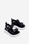 Boys Velcro Sandals Black And White Tobias 