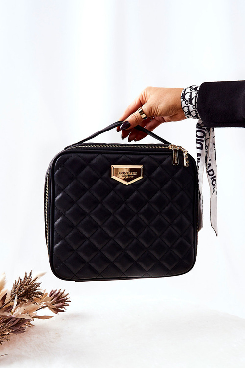 Large cosmetic bag Quilted Monnari CSM0040-020 Black