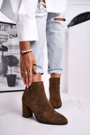 Women’s Boots On High Heel Sergio Leone Olive BT508
